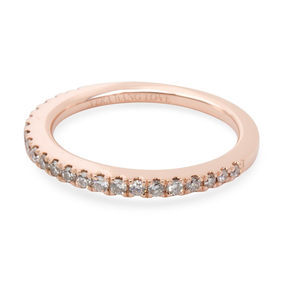 Vera Wang Love Collection Diamond Wedding Band in 14K Rose Gold 0.25 CTW